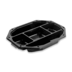 PLATOU OVAL NEGRU L466