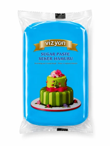 pastă de zahăr albastră Vizyon 1 kg pentru decorarea torturilor
