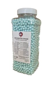 perle decorative din zahăr turcoaz cu aspect perlat Decorative Drage