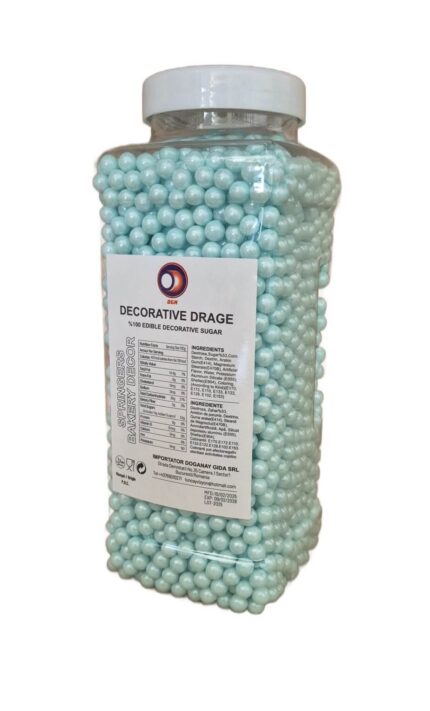 perle decorative din zahăr turcoaz cu aspect perlat Decorative Drage