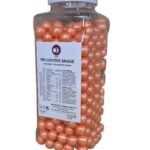 perle decorative din zahăr portocalii cu aspect perlat Decorative Drage