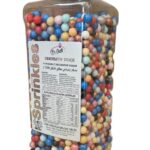 perle decorative multicolore din zahăr pentru torturi și prăjituri