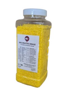 vermicelli decorativi galbeni pentru torturi și prăjituri