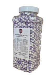 perle decorative din zahăr mov și alb cu aspect perlat Decorative Drage