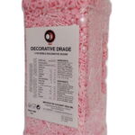 sprinkles decorative roz din zahăr pentru torturi și cupcakes
