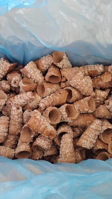 Cannoli conici mignon cu cacao 65 mm cutie 120 bucăți