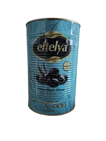 Măsline negre fără sâmburi 4300 g în saramură