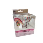 Forme brioșe cu dungi multicolore – 24 buc