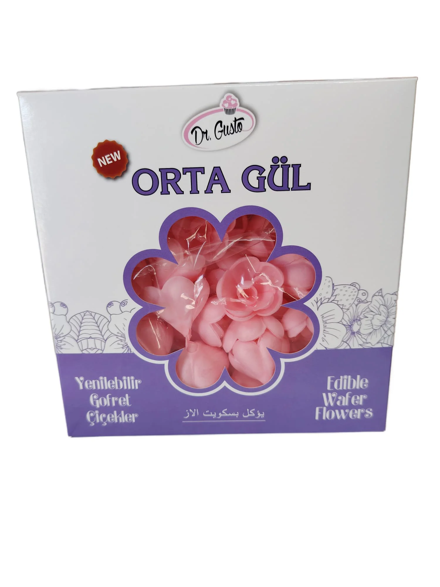 Trandafiri comestibili medii Dr. Gusto 50 flori și 100 frunze jumbo Trandafiri comestibili medii Dr. Gusto 50 flori și 100 frunze jumbo