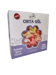 Flori comestibile medii Dr. Gusto cu 50 trandafiri și 100 frunze jumbo