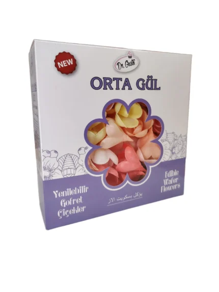 Flori comestibile medii Dr. Gusto cu 50 trandafiri și 100 frunze jumbo