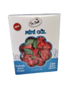 Flori comestibile mini Dr. Gusto cu 50 trandafiri și 50 frunze mari